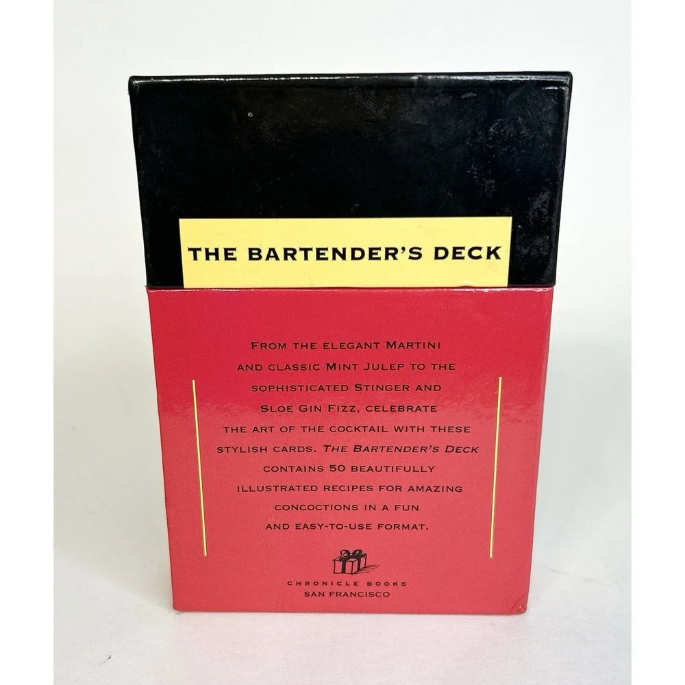 The BARTENDER'S DECK Cocktail Recipe Cards, 1997 by Fillip Films